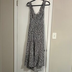 Floral Black and White Maxi Dress